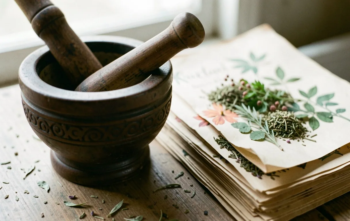 Botanical textures reflecting purity and record-keeping